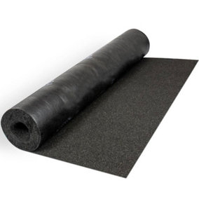 Heavy-Duty Black Polyester Shed Roofing Felt (10m x 1m) - With 13mm Pack of 50 Galvanized Nails - 25Year Life Expectancy Roof Felt