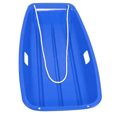 Heavy-Duty Blue Snow Sledge with Pull Rope For Kids' & Adults ...