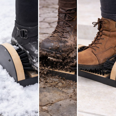 Heavy Duty Boot Scrubber Scraper Brush 4-Way Screw Down Shoe & Boot ...