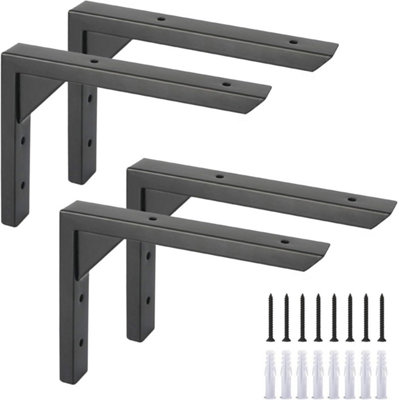 Heavy Duty Brackets 8inch Set of 4 Wall Mount Triangle Shelf Brackets ...
