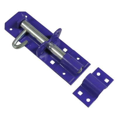 Heavy Duty Brenton Pad Bolt - 6" Purple (Sliding Gate Latch Lock Garage Door Security)