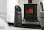 Heavy Duty Bucket Coal Ash Hod Scuttle High Quality for Indoor Fireplace Fire Side Dorset Metal Matte Black 23" - COAL03