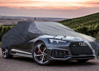 Heavy Duty Car Cover - All Weather UV Protection - Waterproof Cotton Lined - Medium