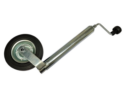 Ruota Jockey Per Caravan E Rimorchio 48 Mm - Acciaio Zincato, Portata 150kg, Corsa 230mm