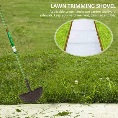 Heavy Duty Carbon Steel Half Moon Lawn Edger Steel Shaft - 22x93 cm - 3