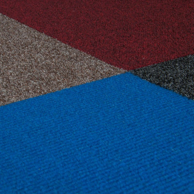 Heavy duty carpet tiles Schatex Smartline Plus 2023 Blue thickness 7mm ...