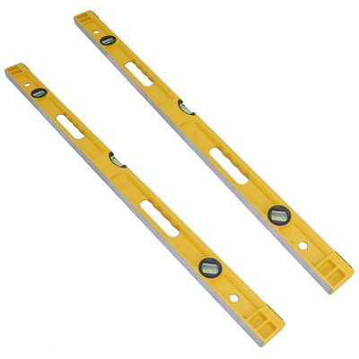 Heavy Duty Cast Aluminium Spirit Level With 3 Vials Builders 36 Inch (915mm) 2pc