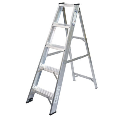 Heavy Duty Class 1 Swingback Step Ladders 5 Treads