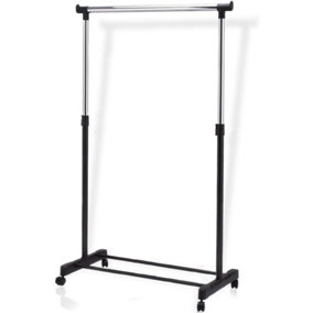 Heavy Duty Clothes Rail on Wheels, Portable & Adjustable Garment Rack for Hanging Clothes