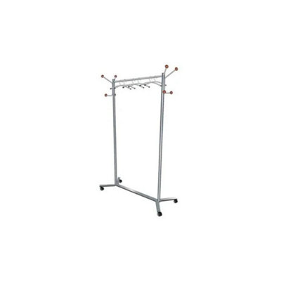 Heavy Duty Coat Rack Mobile 4-Wheel Metal Frame Entryway Storage ...