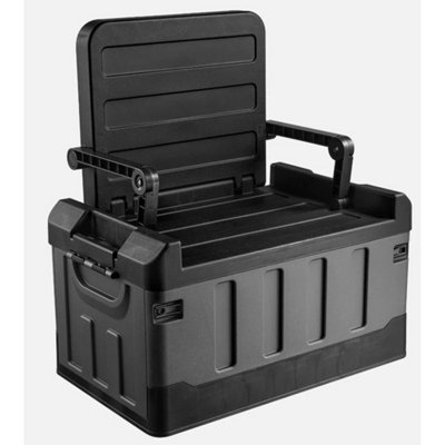 Heavy Duty Collapsible Car Boot Foldable Organiser Tidy 2-in-1 Storage Box