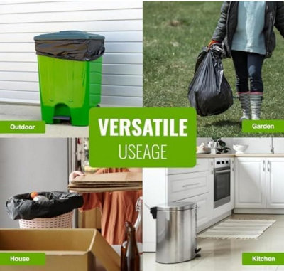 Heavy Duty Compactor Sacks, 15kg, CHSA Recycled Material, 20x34x47cm ...