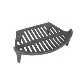 Heavy Duty Conventional Large Cast Iron Sturdy Fireplace Accessory Fire Coal Log Grate, Metal Black  GRA01