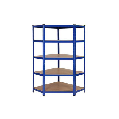 Heavy Duty Corner Steel Shelving Unit 1500mm H x 750mm / 630mm W x 300mm D 150KG UDL