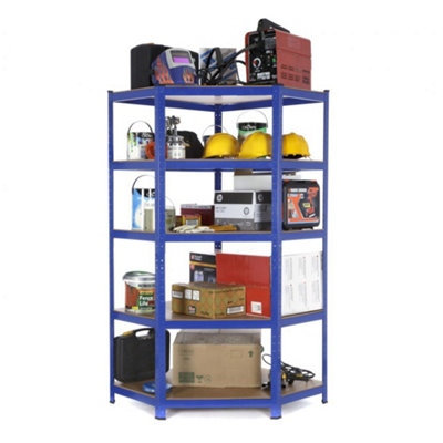 Heavy Duty Corner Steel Shelving Unit 1800mm H x 900mm W x 450mm D - 275KG UDL