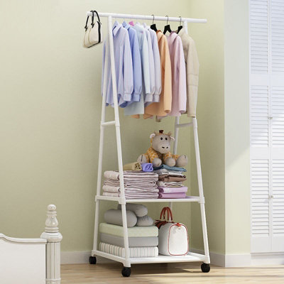 Heavy Duty Double Clothes Rail Hanging Rack Garment Display Stand ...