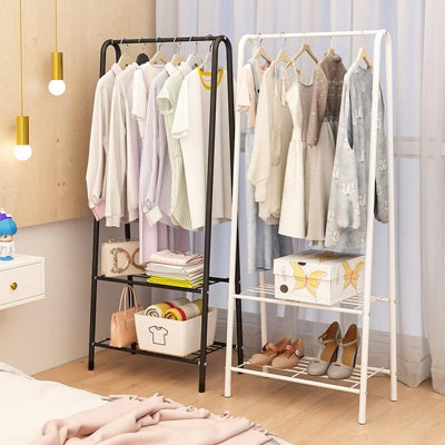 Heavy Duty Double Clothes Rail Hanging Rack Garment Display Stand ...