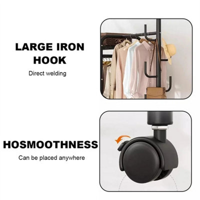 Heavy Duty Double Clothes Rail Hanging Rack Garment Display