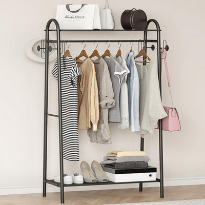 Heavy Duty Double Clothes Rail Rack Garment Hanging Stand