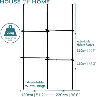 Telescopic clothes rail discount b&q