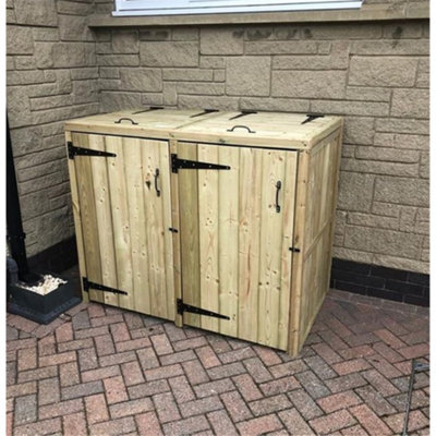 Heavy Duty Double Wheelie Bin Store