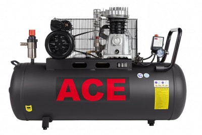 Heavy Duty Electric Air Compressor 200L 350LPM 8 BAR / 115PSI (3HP 2 ...