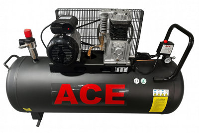 Heavy Duty Electric Air Compressor 200L 350LPM 8 BAR / 115PSI (3HP 2 ...