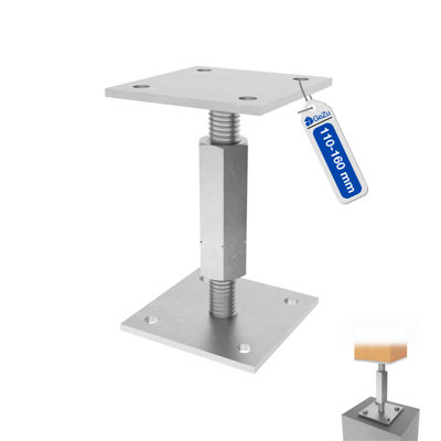 Heavy Duty Electroplated Bolt Down Adjustable Post Support - Pergola ...