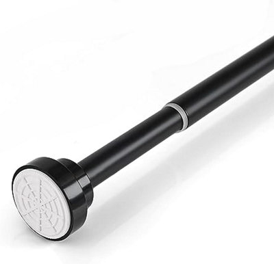 Heavy Duty Extendable Telescopic Shower Curtain Pole Rail Rod Bath Door Window 105-170cm (Black) Price Comparisons | Compare The Build