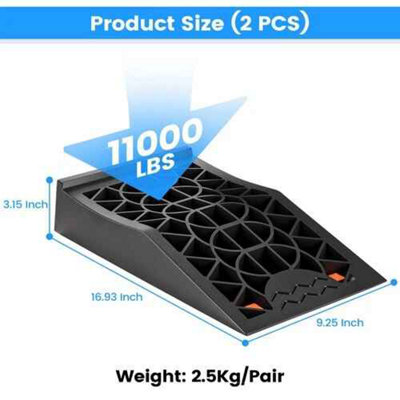 Heavy Duty Extra Wide Plastic Car Lifting Ramps Stable Wide Wheel ...