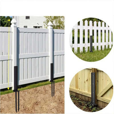 Heavy Duty Fence Post Repair Stakes Upgraded Fence Post Anchor Ground ...