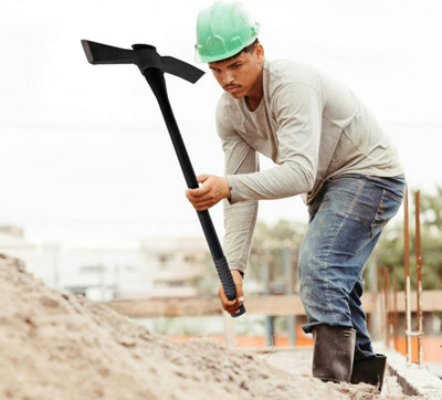 Heavy Duty Fibreglass Pick head Handle Gardening Digging Tools Replacement Shaft Comfortable Grip Garden Hand Tool