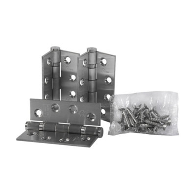 Heavy Duty Fire Door Hinges Set of 3 DIY at B&Q