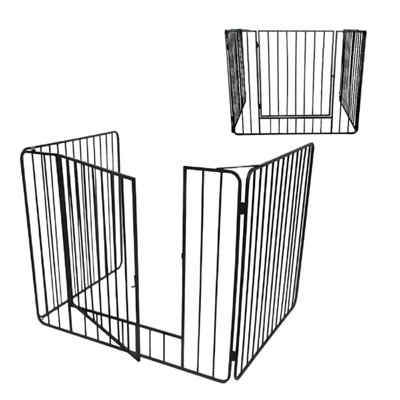 Heavy Duty Fire Guard Screen with Front Door - Durable Fireplace Guard ...