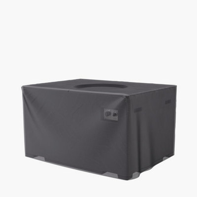 Heavy Duty Fire Pit Cover Firepit Table Protective Covers Rectangular Outdoor Waterproof Platinum AeroCover W84 x D64 x H45cm
