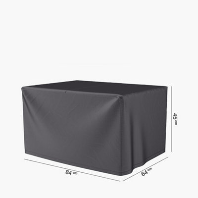 Heavy Duty Fire Pit Cover Firepit Table Protective Covers Rectangular Outdoor Waterproof Platinum AeroCover W84 x D64 x H45cm