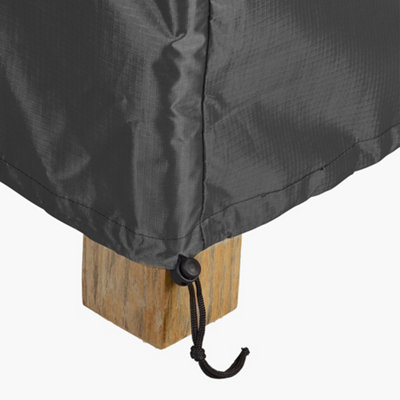 Heavy Duty Fire Pit Cover Firepit Table Protective Covers Rectangular Outdoor Waterproof Platinum AeroCover W84 x D64 x H45cm