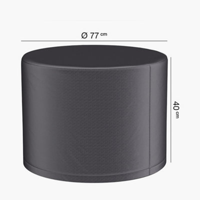 Heavy Duty Fire Pit Cover Firepit Table Protective Covers Round Outdoor Waterproof Platinum AeroCover W77 x D77 x H40cm