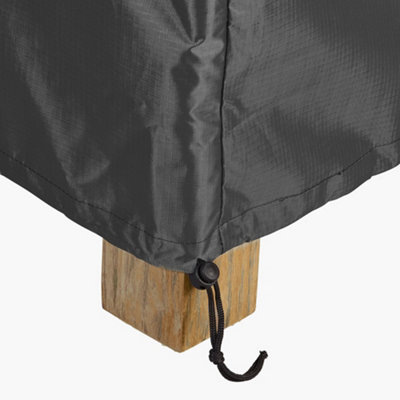 Heavy Duty Fire Pit Cover Firepit Table Protective Covers Round Outdoor Waterproof Platinum AeroCover W77 x D77 x H40cm