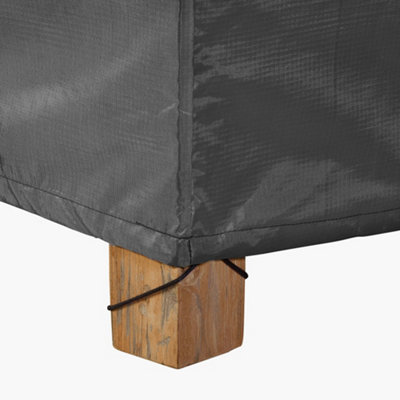 Heavy Duty Fire Pit Cover Firepit Table Protective Covers Round Outdoor Waterproof Platinum AeroCover W77 x D77 x H40cm