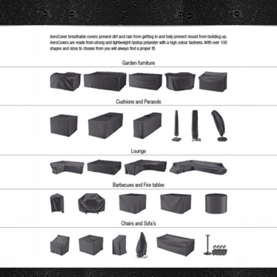 Heavy Duty Fire Pit Cover Firepit Table Protective Covers Round Outdoor Waterproof Platinum AeroCover W77 x D77 x H40cm