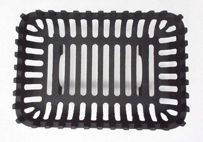 Heavy Duty Fireside Wood Store Indoor Outdoor Fireplace Log Grate Cradle Rack Storage Stand Holder Cast Iron Black Basket - LOG01 - 6