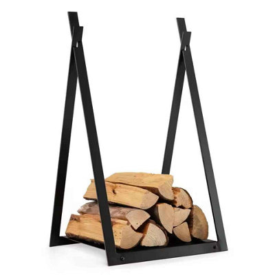 Heavy Duty Firewood Log Rack 40x37x70 cm Triangular Holder