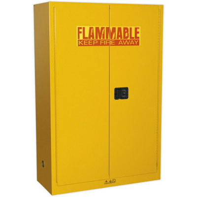 Heavy-Duty Flammable Substance Storage Cabinet with 3-Point Key Lock ...