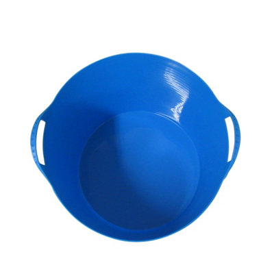 5x Whitefurze 26L Plastic Work Trugs - Builders Buckets & Stackable Tubs