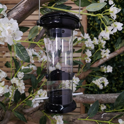 Heavy Duty Flick and Click Garden Wild Bird Hanging Black Metal Nyjer Feeder Price Comparisons | Compare The Build