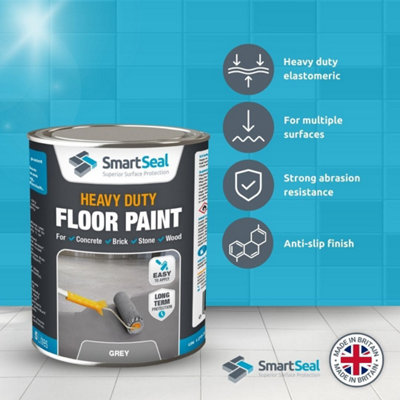 Heavy Duty Floor Paint, Grey, Premium Protection for High Traffic Areas ...