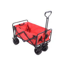 Heavy Duty Foldable Garden Trolley Cart Wagon Truck barrow 100KG capacity