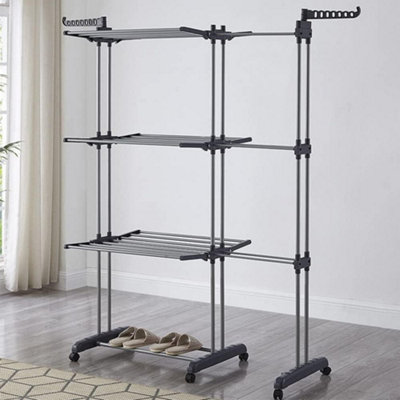 Heavy-Duty Folding Clothes Drying Rack 24m Drying Space 30 Drying ...