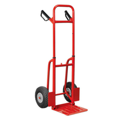 Heavy-Duty Folding Sack Truck - 200kg Capacity, Pneumatic Tyres, Adjustable Height